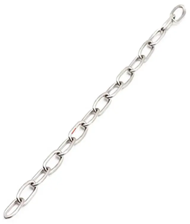 Main image of Small Metal Chain,Stainless Steel Safety Chains 20in (L) x 2MM (T) Long Link Chain Rings Light Duty Coil Chain for Hanging Pulling Towing (2mm*50cm-1 Pack)