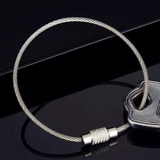 Alt view image 2 of 6 - 20pcs Stainless Steel Wire Keychains Aircraft Cable Cable Key Ring for Hanging ID Tags or Luggage Tags,6.3 inch 2mm