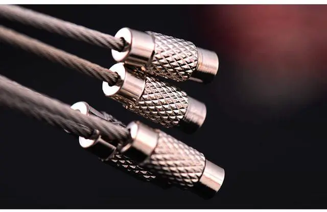 Alt view image 4 of 6 - 20pcs Stainless Steel Wire Keychains Aircraft Cable Cable Key Ring for Hanging ID Tags or Luggage Tags,6.3 inch 2mm