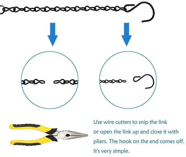 Alt view image 4 of 7 - 10 Pack 9.5 Inch Black Hanging Chains, Garden Plant Hangers for Hanging Bird Feeders, Billboards, Chalkboards, Basket, Planters, Lanterns, Wind Chimes and Decorative Ornaments Etc.