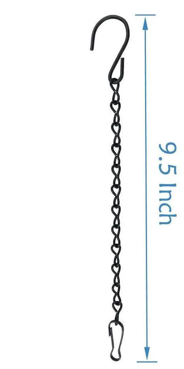 Alt view image 6 of 7 - 10 Pack 9.5 Inch Black Hanging Chains, Garden Plant Hangers for Hanging Bird Feeders, Billboards, Chalkboards, Basket, Planters, Lanterns, Wind Chimes and Decorative Ornaments Etc.