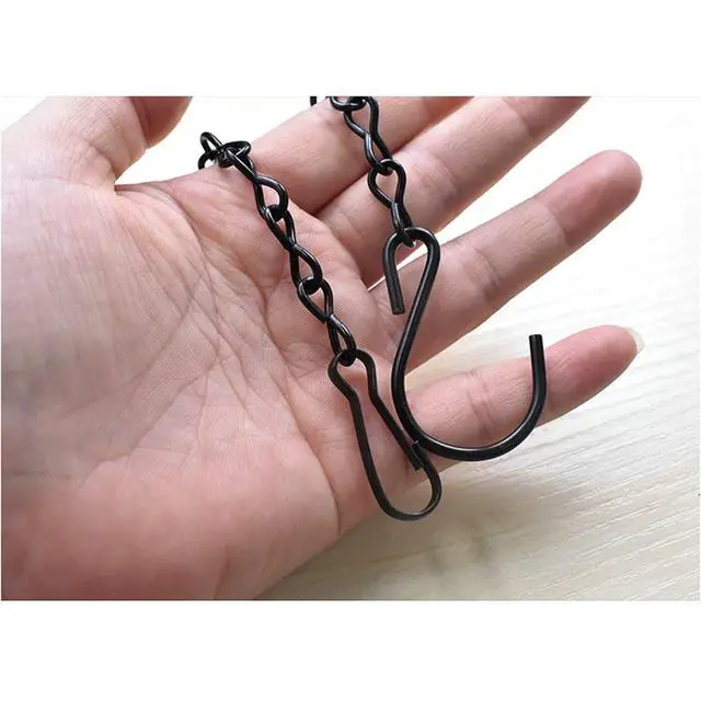 Alt view image 7 of 7 - 10 Pack 9.5 Inch Black Hanging Chains, Garden Plant Hangers for Hanging Bird Feeders, Billboards, Chalkboards, Basket, Planters, Lanterns, Wind Chimes and Decorative Ornaments Etc.