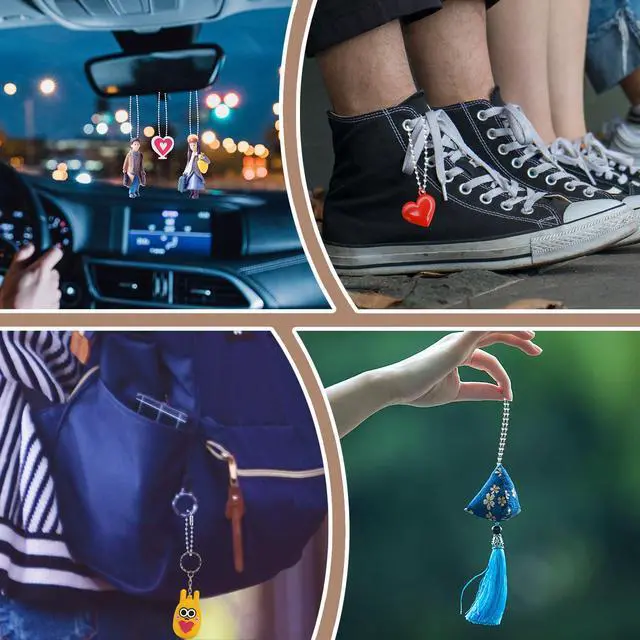 Alt view image 6 of 6 - 300 pcs 3.9 in Ball Chains Keychain Tag Keychain Ball Chain Bulk,Beaded Chain Connector Chains for Keychains,Dog tag Chain Key Chain Links,Silver Nickel Plated Metal 2.4mm Ball Bead Chains