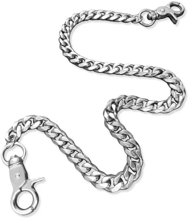 Main image of Pants Wallet Chain for Men Women Boy Girl,Heavy Duty Pocket Chain Metal Wallet Keychain Jean Punk,Silver
