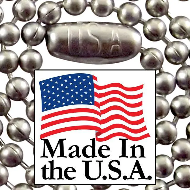Alt view image 2 of 6 - Stainless Steel Military Dog Tag Chain Set, 27 inch and 4.5 inch Ball Chains, 2.4mm #3 Size Chain