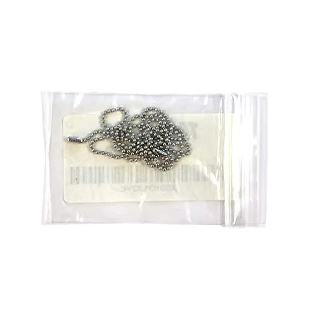 Alt view image 5 of 6 - Stainless Steel Military Dog Tag Chain Set, 27 inch and 4.5 inch Ball Chains, 2.4mm #3 Size Chain