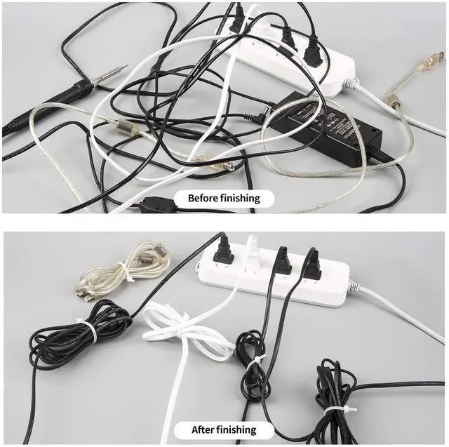 Alt view image 6 of 7 - Cable Zip Ties,600 Piece Self-Locking Nylon Cable Ties,Assorted Sizes 4+6+8+10+12-Inch,Multi-Purpose Wire Management Plastic Ties,Perfect for Home,Garden,Office,Travel and Workshop.White