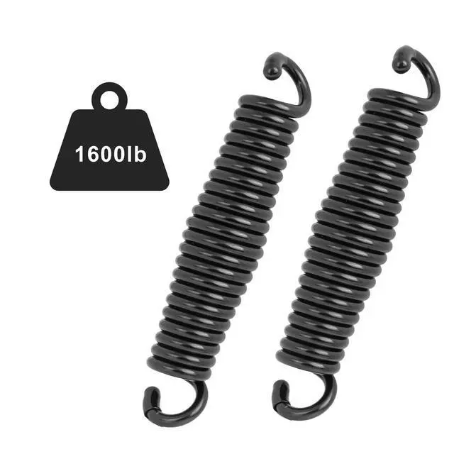 Alt view image 2 of 7 - Porch Swing Springs Hammock Chair Spring Hold up to 1600lbs Heavy-Duty Chr-ome Springs for Hanging Chairs Ceiling Mount Porch Swings Punching Bag - 2 PCS Black