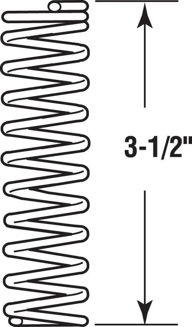 Alt view image 2 of 4 - SP 9711 Compression Spring, Spring Steel Construction, Nickel-Plated Finish, 0.041 GA x 23/32 In. x 3-1/2 In. (2 Pack)