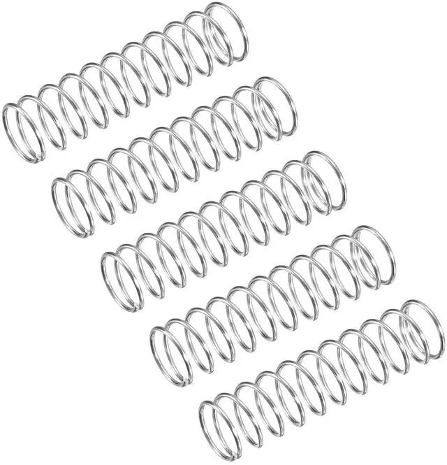 Main image of 5Pcs Compression Spring 304 Stainless Steel 10mmOD,0.8mmWD,40mmFL | Silver Tone