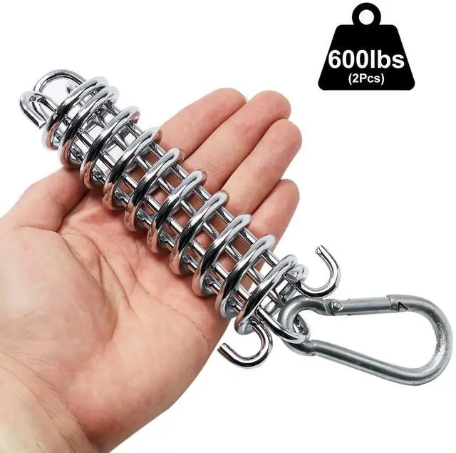 Alt view image 2 of 6 - 2Pcs Premium Porch Swing Spring with Weight Capacity of 300 Lb,Heavy-Duty,Stainless Steel Spring for Hammock Chair,Punching Bag and More