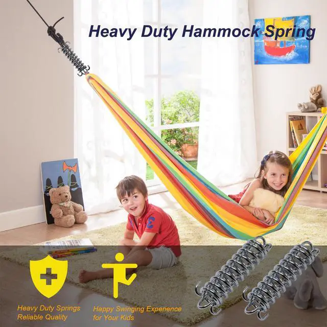 Alt view image 4 of 6 - 2Pcs Premium Porch Swing Spring with Weight Capacity of 300 Lb,Heavy-Duty,Stainless Steel Spring for Hammock Chair,Punching Bag and More