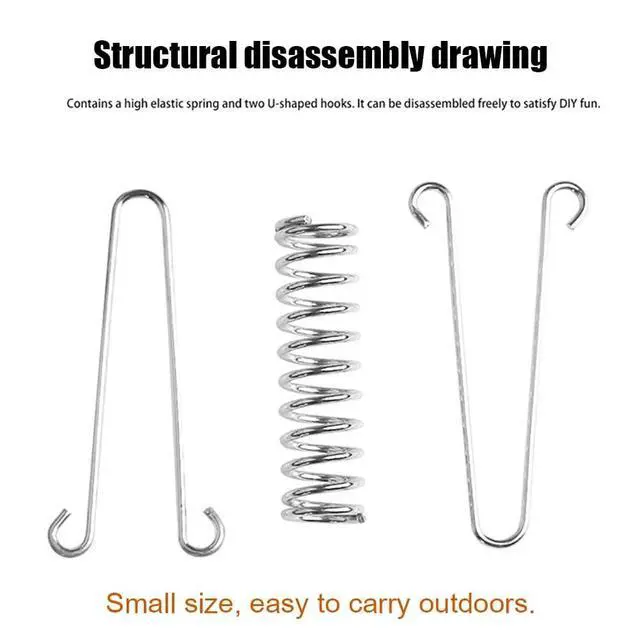 Alt view image 4 of 7 - Shade Sail Springs Tension 10 Kit for Triangle Rectangle Sun Shade Sail Installation, 304 Stainless Steel Tension Springs with Hook Ends,Porch Swing Springs,Dog Chain Tension Springs,Rope Spring