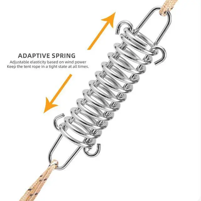 Alt view image 5 of 7 - Shade Sail Springs Tension 10 Kit for Triangle Rectangle Sun Shade Sail Installation, 304 Stainless Steel Tension Springs with Hook Ends,Porch Swing Springs,Dog Chain Tension Springs,Rope Spring