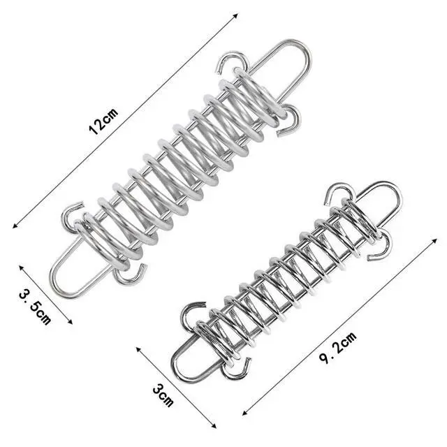 Alt view image 6 of 7 - Shade Sail Springs Tension 10 Kit for Triangle Rectangle Sun Shade Sail Installation, 304 Stainless Steel Tension Springs with Hook Ends,Porch Swing Springs,Dog Chain Tension Springs,Rope Spring