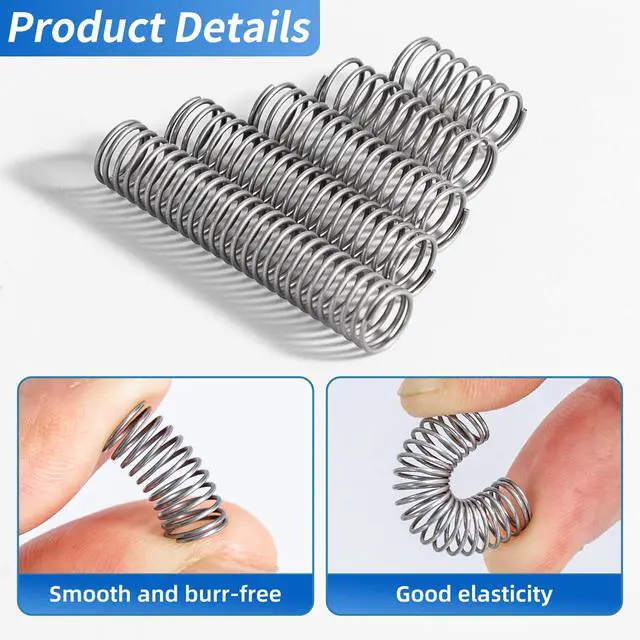 Alt view image 4 of 7 - 380PCS Stainless Steel Compression Springs Assortment Kit - Small & Tiny Springs with 23 Different Sizes, Metal Compression Springs for Pen Repair, Home DIY, Workshop & Industrial Use
