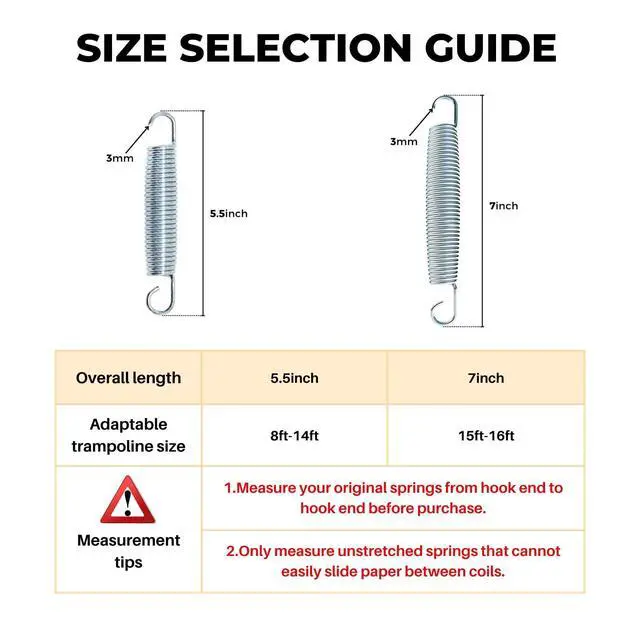 Alt view image 2 of 7 - 5.5 Inch Trampoline Springs Heavy Duty Stainless Steel ReplacementSpring, Set of 16