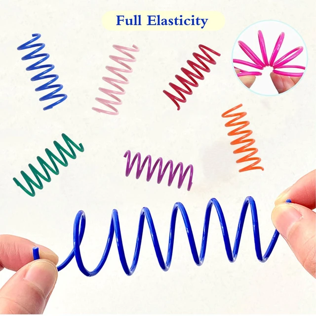 Alt view image 3 of 6 - 12PCS 12Colors Cat Spring Toys for Indoor Cats | Interactive Coil Springs for Self Play, Heavy Plastic Cat Spiral Spring, Hunting, Biting, Swatting Creative Kitten Toy.