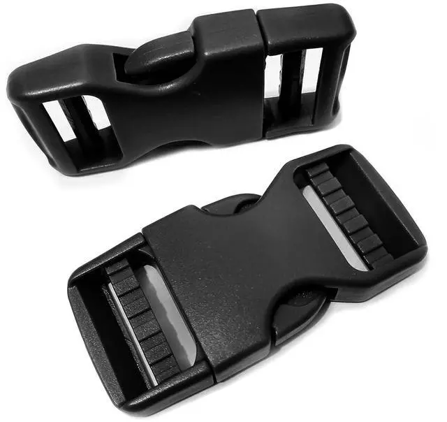 Main image of Buckle 1" Wide Inside, Quick Side Release Buckle for 1 inch/25mm Webbing Straps, Heavy Duty Plastic Buckles Dual Adjustable No Sewing Clips for Boat Cover Luggage Strap Pet Collar Backpack Replacement