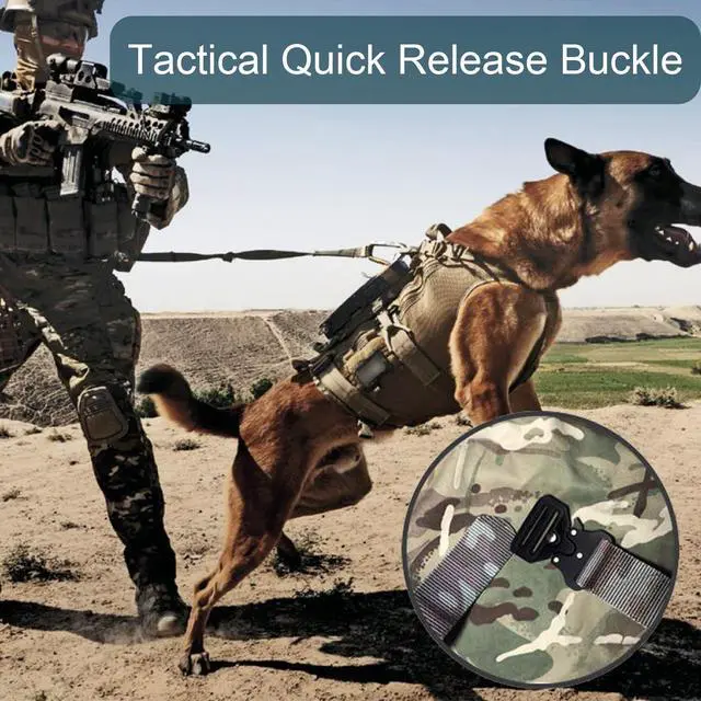 Alt view image 4 of 7 - 2 Pack Tactical Belt Buckles, 1-1/2" Heavy Duty Metal Tactical Buckle Clips for Dog Collar Hardware, Harness, Backpack, Luggage Strap Release Clasp Replacement (Black)