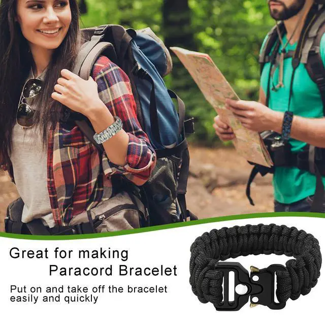Alt view image 3 of 6 - 2 Pack Metal Duty Belt Buckles Replacement, 1 Inch Metal Buckle Clip for Dog Collar, Keychain, Hunting Belt Bags, Paracord Bracelets Buckle Hardware Black