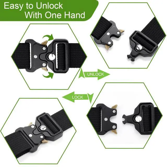 Alt view image 5 of 6 - 2 Pack Metal Duty Belt Buckles Replacement, 1 Inch Metal Buckle Clip for Dog Collar, Keychain, Hunting Belt Bags, Paracord Bracelets Buckle Hardware Black