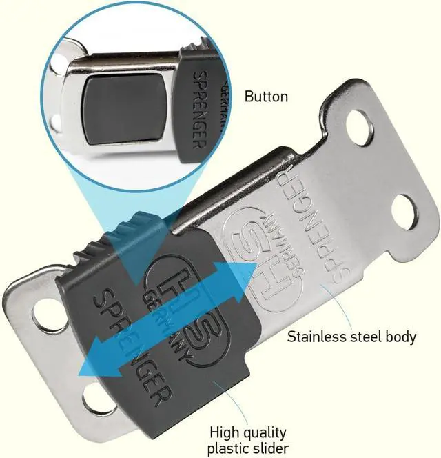 Alt view image 2 of 6 - ClicLock Fastener Stainless Steel Buckle for Prong Dog Training Collar & Quick Release with Easy Buckle for Small Medium Large Dogs (2.25mm)
