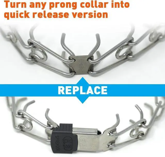 Alt view image 4 of 6 - ClicLock Fastener Stainless Steel Buckle for Prong Dog Training Collar & Quick Release with Easy Buckle for Small Medium Large Dogs (2.25mm)