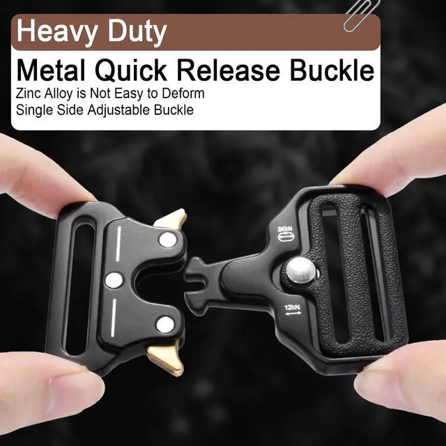 Alt view image 6 of 7 - 1 Inch Tactical Buckle for Paracord Bracelets, Metal Tactical Paracord Buckle Hardware for Tactical Vest, Dog Collar, Backpack Strap Clip Replacement Accessories