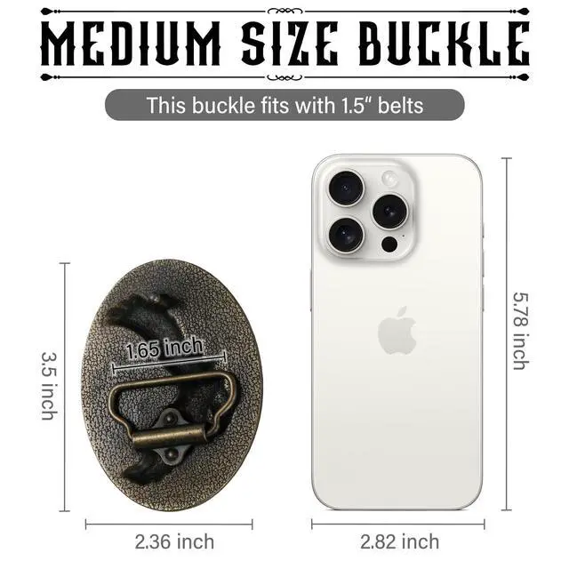 Alt view image 6 of 6 - Belt Buckles for Men Women - American Flag and Eagle Belt Buckle