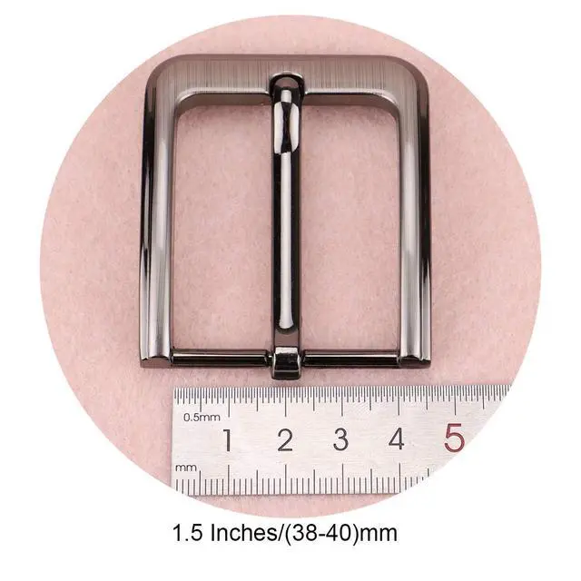 Alt view image 5 of 7 - 1.5 Inches (38-40 mm) Belt Buckle Single Prong Square Replacement Buckle for Men Women Belt (Grey07)