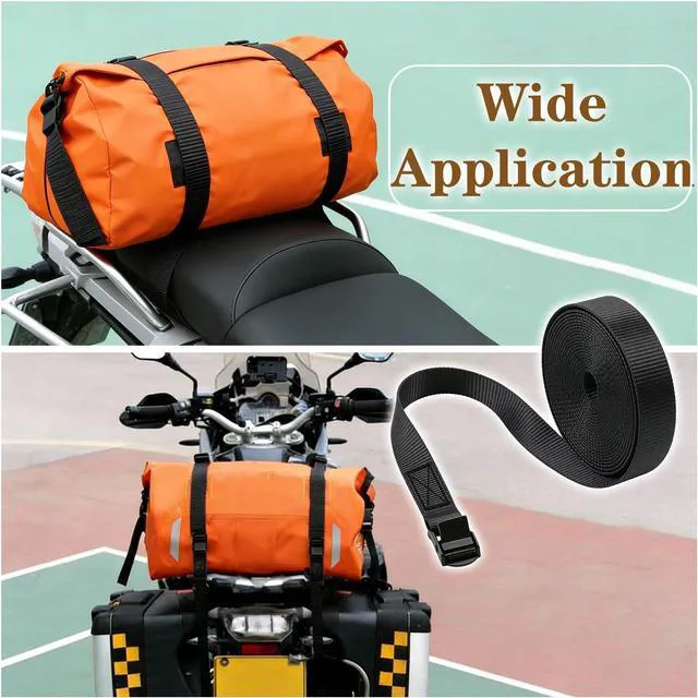 Alt view image 6 of 7 - Lashing Straps with Buckles, 4Pack, 1 Inch × 5 Feet, Cargo Tie-Down Strap | Adjustable Cam Buckle Straps for Storage Luggage Trucks,Trailer,Motorcycle