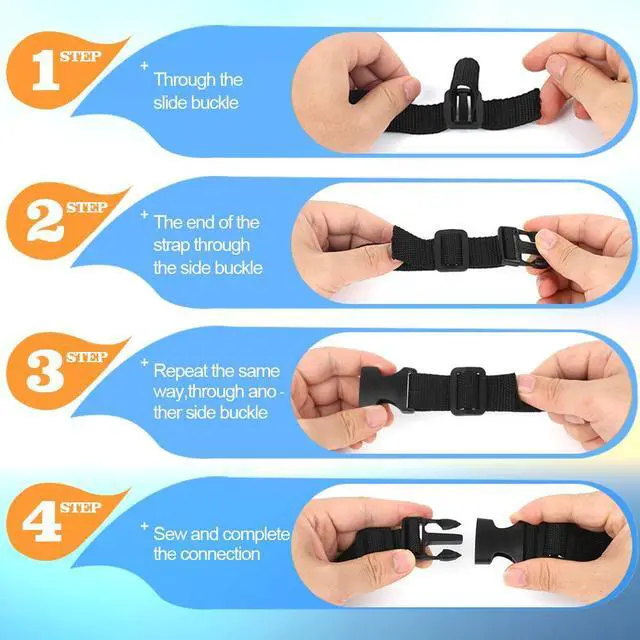 Alt view image 4 of 7 - 1 Inch Plastic Buckles, 80 Side Release Strap Buckles and Slides Parachute Buckles for DIY Backpack Luggage Strap