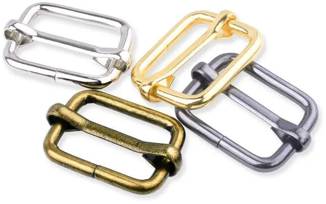 Main image of 25 Pack 1 Inch Metal Adjustable Slide Buckles Tri-Glide Rectangle Adjuster Suspender Strap Slider for Purse Bag Hardware Making Supplies Backpack replacement Keeper(Mixed)