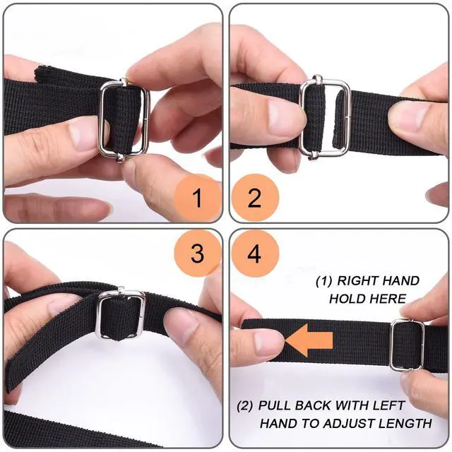 Alt view image 6 of 7 - 25 Pack 1 Inch Metal Adjustable Slide Buckles Tri-Glide Rectangle Adjuster Suspender Strap Slider for Purse Bag Hardware Making Supplies Backpack replacement Keeper(Mixed)