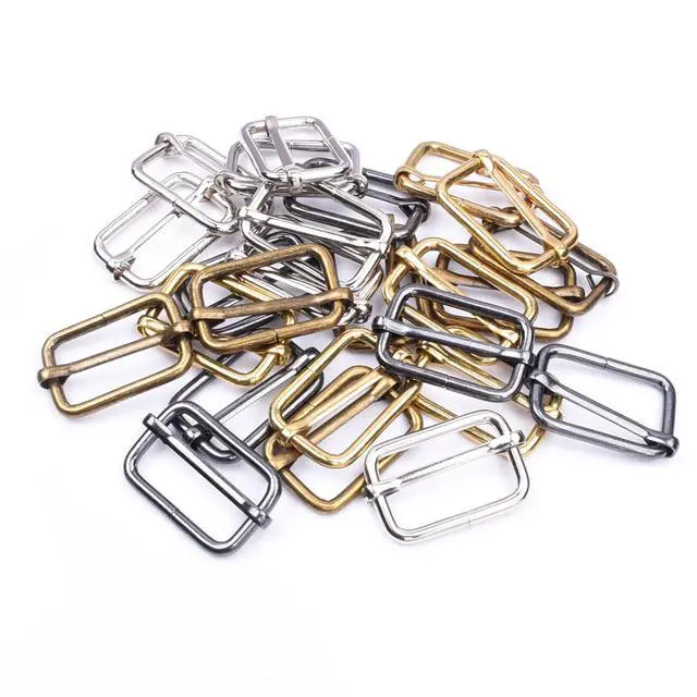 Alt view image 7 of 7 - 25 Pack 1 Inch Metal Adjustable Slide Buckles Tri-Glide Rectangle Adjuster Suspender Strap Slider for Purse Bag Hardware Making Supplies Backpack replacement Keeper(Mixed)
