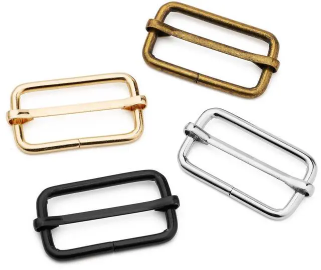 Main image of 20 Pack 1-1/2 Inch Metal Buckles Adjustable Slide for Purse Bag Hardware Making Supplies Backpack replacement Keeper Belt Bulk Bags DIY Accessories Hardware Pin Strap Buckle,1-1/2" Mixed 20pack