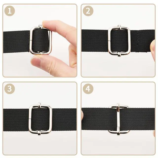 Alt view image 3 of 5 - 20 Pack 1-1/2 Inch Metal Buckles Adjustable Slide for Purse Bag Hardware Making Supplies Backpack replacement Keeper Belt Bulk Bags DIY Accessories Hardware Pin Strap Buckle,1-1/2" Mixed 20pack