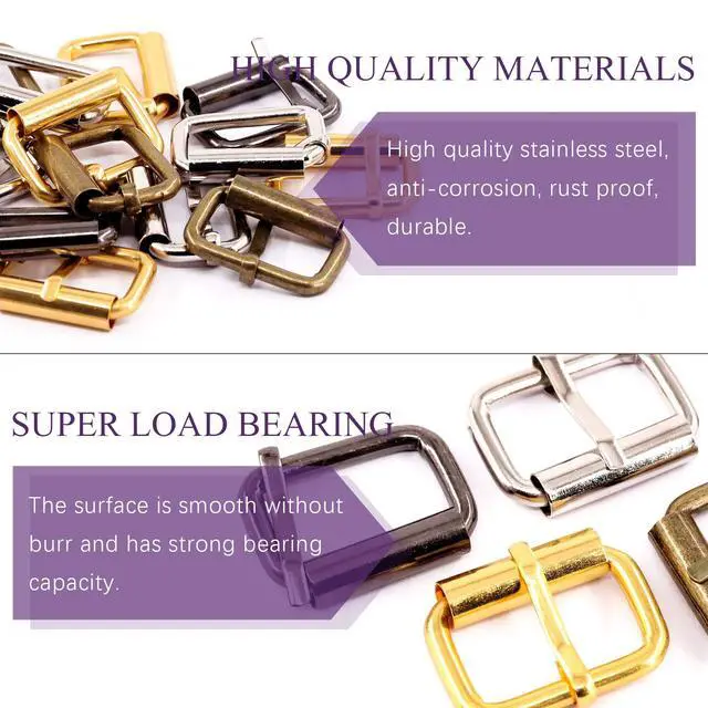 Alt view image 3 of 6 - S1175 60Pcs Heavy Duty 1 Inch / 25mm Bronze Multi-Purpose Metal Roller Buckles Metal Rings for Belts Hardware Bags Ring Hand DIY Accessories Keychains Belts and Dog Leash
