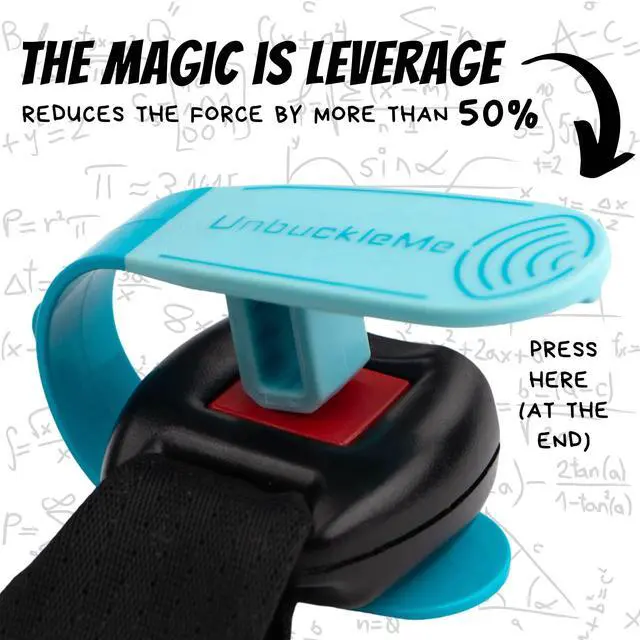 Alt view image 4 of 7 - Car Seat Buckle Release Tool - Easy Opener Aid for Arthritis, Long Nails, Older Kids - Button Pusher for Infant, Toddler, Convertible 5 pt Harness car Seats - As Seen on Shark Tank (Aqua)