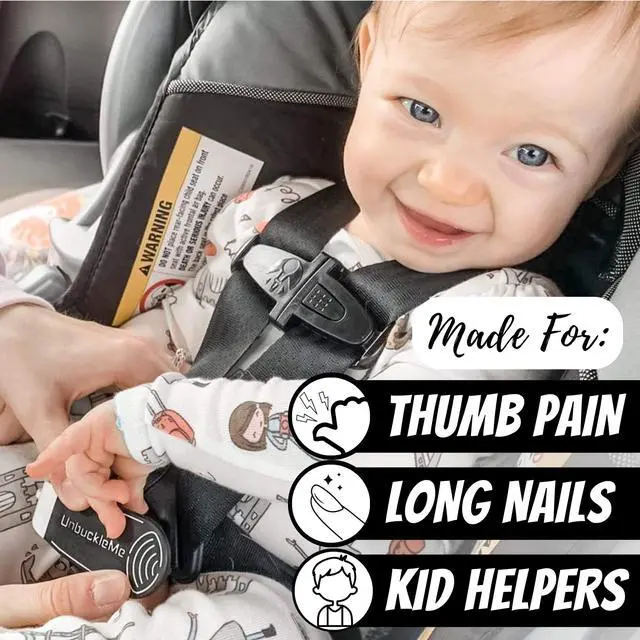 Alt view image 3 of 7 - Car Seat Buckle Release Tool - Easy Opener Aid for Arthritis, Long Nails, Older Kids - Button Pusher for Infant, Toddler, Convertible 5 pt Harness car Seats - As Seen on Shark Tank (Aqua)