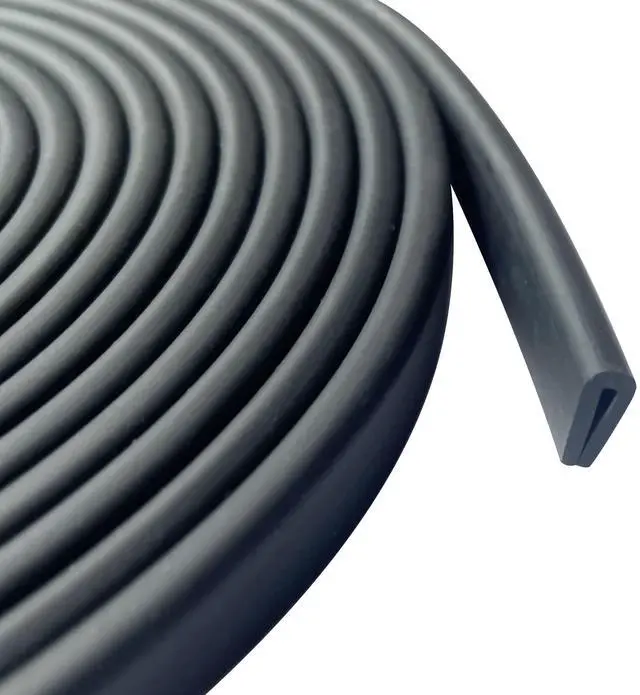 Main image of Rubber Edge Trim, 1/16" U Channel Edge Trim, Edge Protector, Length 10Ft, U Shaped Gasket, EPDM Material, Black Color, Edge Protector for Sheet Metal1