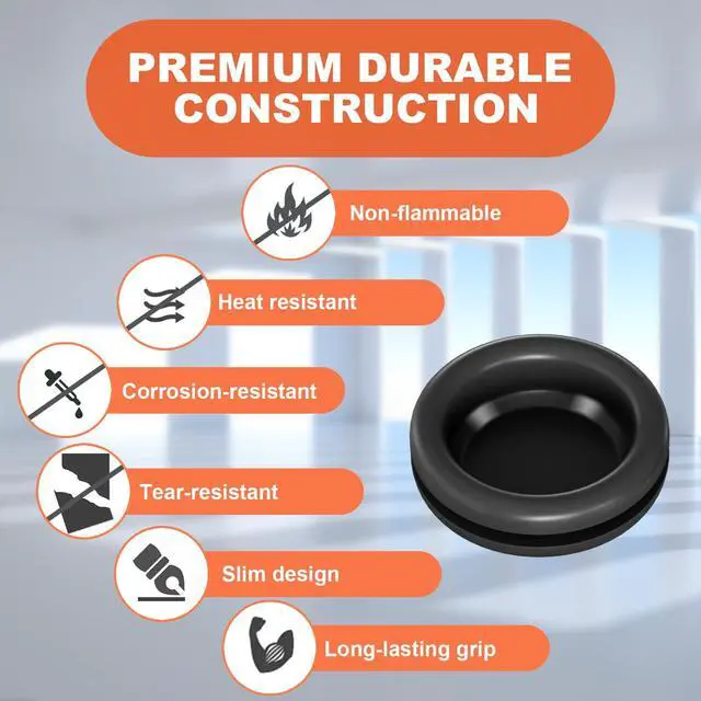 Alt view image 3 of 7 - 280 PCS Rubber Grommet Kit, Rubber Hole Grommet Gaskets Assortment for Wiring, Wire, Automotive, Firewall, Sheet Metal, Hardware Repair, 7 Sizes 7/25", 3/8", 1/2", 5/8", 3/4", 7/8", 1"