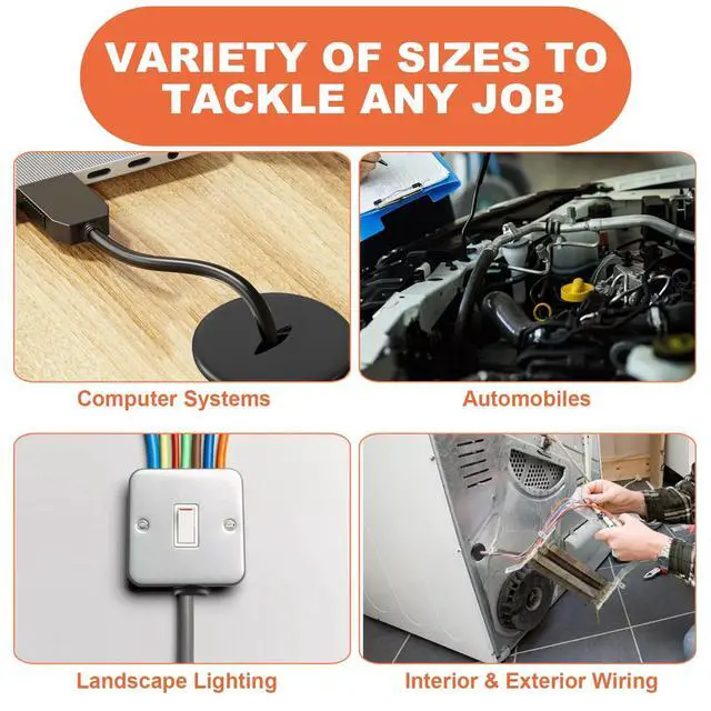 Alt view image 7 of 7 - 280 PCS Rubber Grommet Kit, Rubber Hole Grommet Gaskets Assortment for Wiring, Wire, Automotive, Firewall, Sheet Metal, Hardware Repair, 7 Sizes 7/25", 3/8", 1/2", 5/8", 3/4", 7/8", 1"