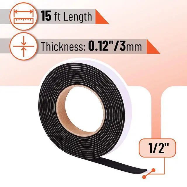 Alt view image 2 of 7 - Grill Gasket, 1/2"x1/8", 15 ft, Smoker Gasket Sealer | High Temp, Easy to Cut, Strong Adhesion, Suitable for Most BBQ Grills and Smokers