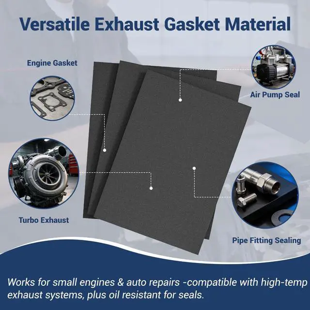 Alt view image 5 of 7 - Non-Asbestos Gasket Material 3Pcs 14 x11 inch high Temperature Gasket | Thickness 0.8mm/1mm/1.2mm,Applicable DIY,Lawn Mower,Engine,Gasoline Diesel Oil Rebuild Sealing