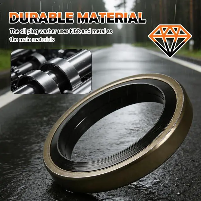 Alt view image 5 of 7 - 50PCS Rubber & Metal M12 Oil Drain Plug Gasket,OEM 5741252 Oil Plug Crush Washer Compatible with Buick Pontiac Chevrolet GMC,Professional Car Oils Drain Plugs Washer (M12)