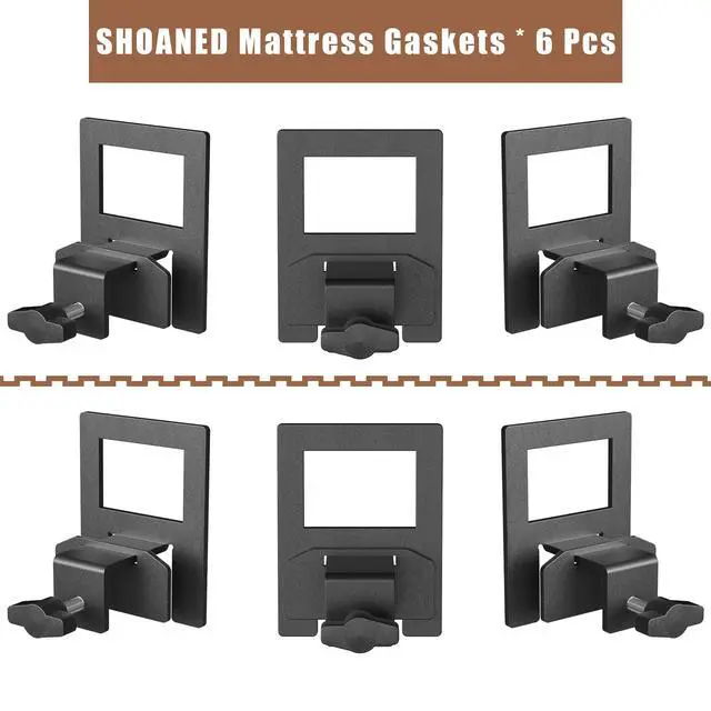 Alt view image 6 of 7 - Adjustable Non Slip Mattress Gaskets for Metal Bed Frame, 6 Pcs Mattress Holder in Place Gripper, Anti-Slip Baffle Retainer Bar, Keep Mattress from Sliding, Black