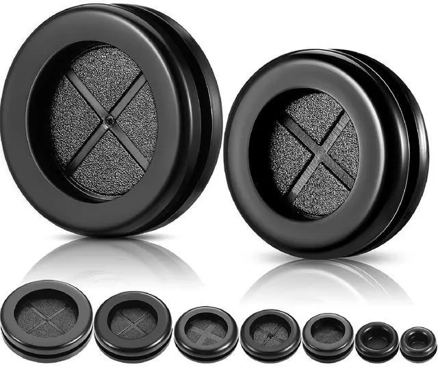 Main image of 52 Pcs Rubber Grommet Kit, 7 Sizes Firewall Gasket Kit Hole Plug | Double Sided, Silicone, Waterproof, Assorted Sizes, for Automotive Firewall, Cable Protection & Drain Hole