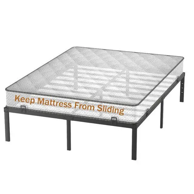 Alt view image 3 of 7 - Non Slip Mattress Gaskets for Metal Bed Frame,6 PCS Holder in Place Gripper,Keep Mattress from Sliding, Adjustable Anti-Slip Baffle, Black